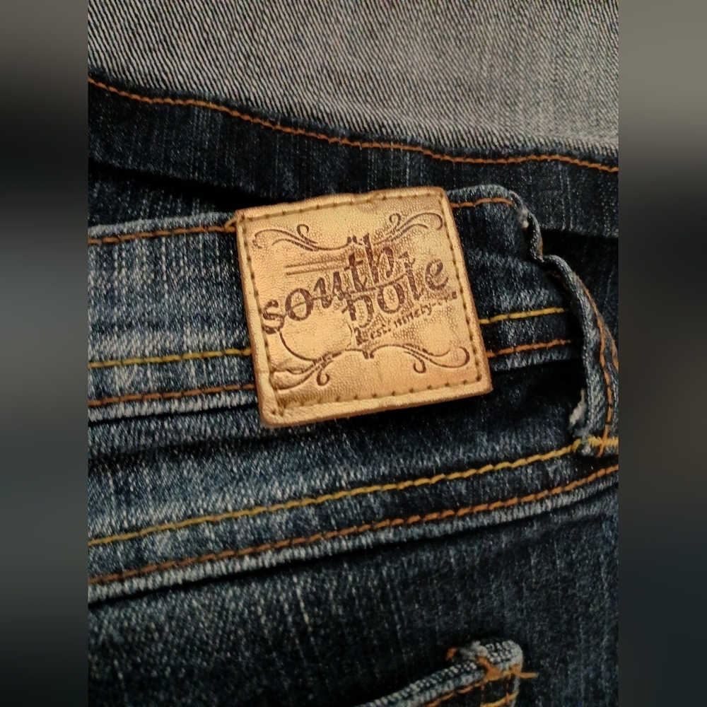 SOUTH POLE Women's Juniors‎ 9 Dark Blue Jean Shorts - Picture 3 of 6